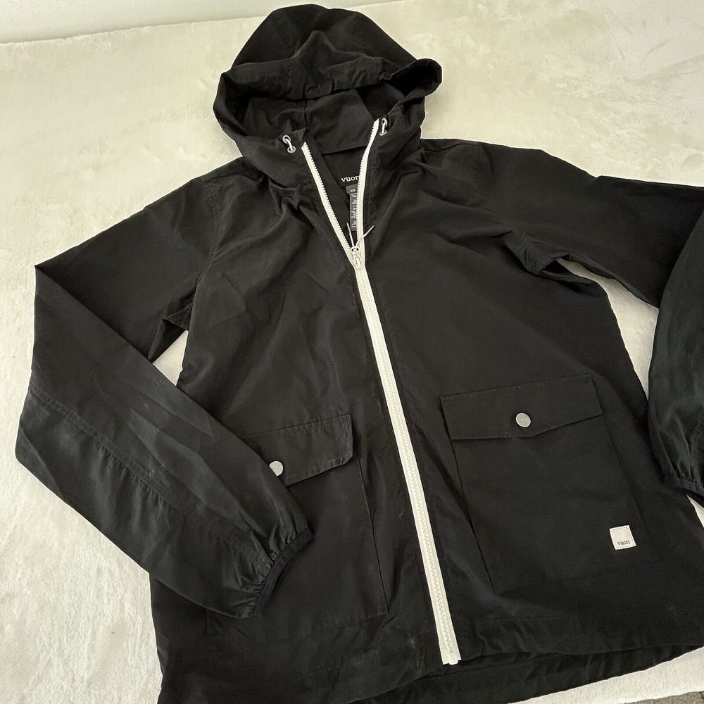 VUORI Elijo Water-resistant Jacket Full-Zip Hoody women's S Black $198
